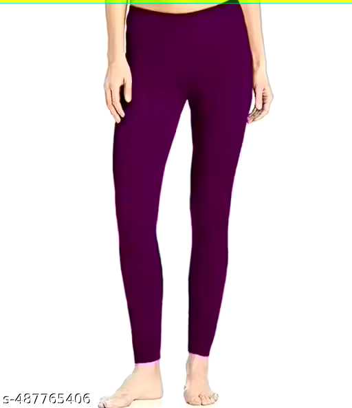 Wine lycra ankle length