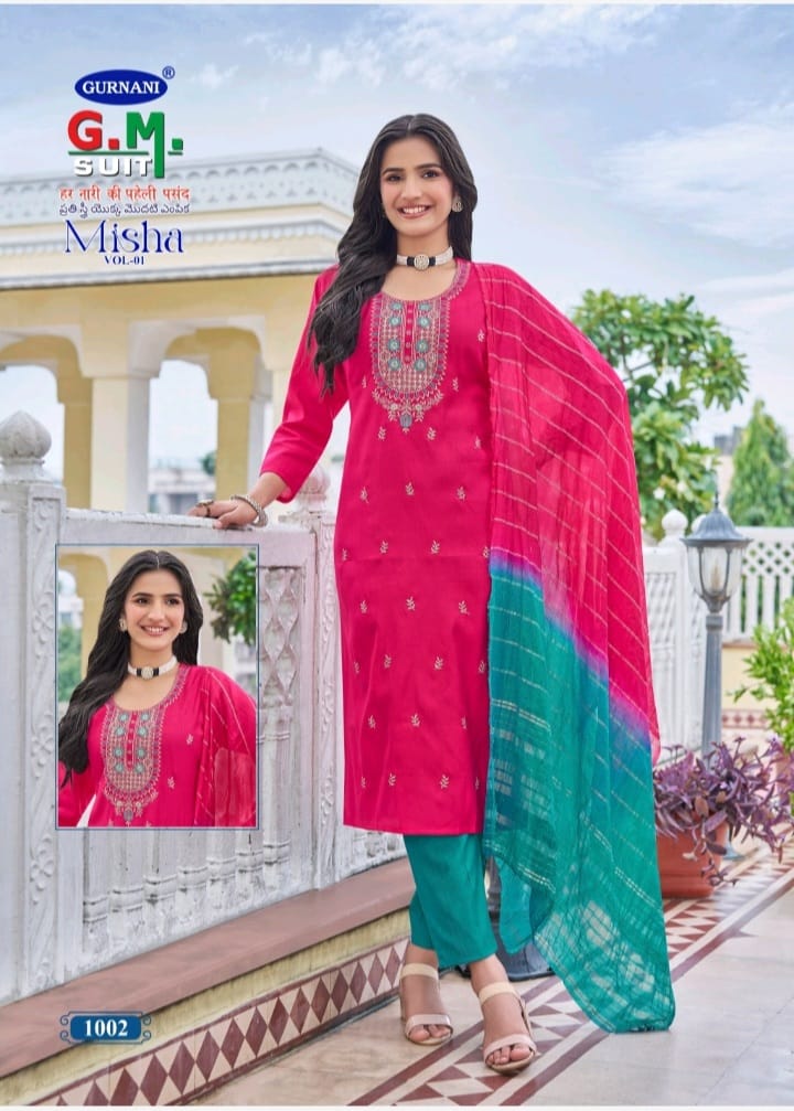 women printed suit with dupatta